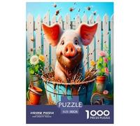 Cute Little Pig Jigsaw Puzzle,1000 Pezzi Classici, Per Adulti E Bambini A Partire Da 12 Anni Giochi Del Cervello Perfetto Per Appassionati Di Esperti - Regalo Per Amore E Amico 38x26cm/1000pcs