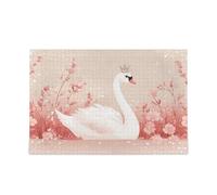 Cute Little Princess Swan Flower Bouquet Floor Puzzle Adulti Puzzle Piecing Intrattenimento e intelligenza Difficile e stimolante I migliori regali per la tua famiglia Puzzle per adulti 500 pezzi