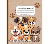 Cute Little Puppy's Composition Notebook: Puppy's-loving kids notebook