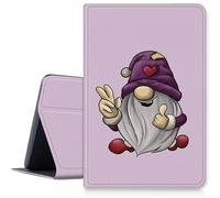 Cute Little Purple Dwarf Custodia per iPad 9a/8a/7a generazione 10,2" 2021/2020/2019, custodia pieghevole in pelle PU antiurto con funzione di accensione/spegnimento automatico per iPad da 10,2