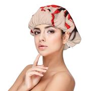 Cute Little Red Spider - Cuffia da notte in raso per adulti, protezione e comfort dei capelli, nero, taglia unica