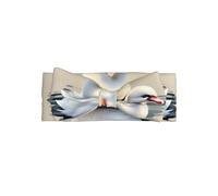 Cute Little Swan - Fascia per capelli con fiocco in nylon per neonati e bambine