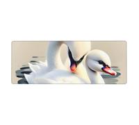 Cute Little Swan - Tastiera con base in gomma antiscivolo e bordi cuciti, adatto per ufficio e casa, 80 x 30 cm