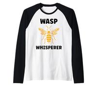 Cute Little wasp Funny Minimalist Simple Whisperer wasp Maglia con Maniche Raglan