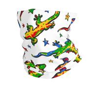 Cute Lizards And Stars Colourful Geckos White Antiscivolo Fascia per Capelli Durevole Cerchietto per Capelli Passamontagna per Uomo Sports Pesca