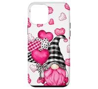 Cute Love Heart Pattern For Her Pink Valentines Gnome Custodia per iPhone 12 mini