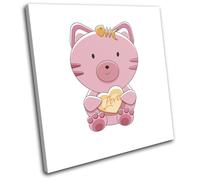 Cute Love Kids Nursery Animals SINGLE TELA parete arte foto stampa