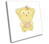Cute Love Kids Nursery Animals SINGLE TELA parete arte foto stampa