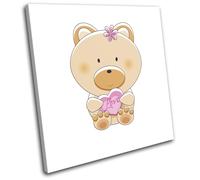 Cute Love Kids Nursery Animals SINGLE TELA parete arte foto stampa