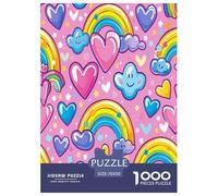 Cute Love Pattern Jigsaw Puzzle Impossibili 1000Pcs Decorazione Per La Casa. Giochi Rilassamento E Intelligence Per Adulti E Ragazzi Da 14 Anni 70x50cm/1000pcs