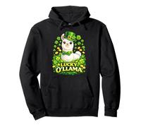 Cute Lucky Ollama St. Patrick's Day Llama Shamrock Felpa con Cappuccio