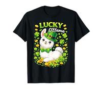 Cute Lucky Ollama St. Patrick's Day Llama Shamrock Maglietta