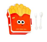 Cute Lunch Box - Leakproof Multi-Compartment For Smmooth Meal Prep, Microwaveable Divided Design With Cutlery, 800ml Capacity 200g Weight, PP Qualiity Polymer Durrable Build - For School & Office