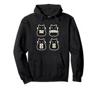 Cute Mahjong Cat Graphics for Cat Lovers Mahjong Players Felpa con Cappuccio