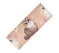 Cute Maine Cats Rose Gold stampato antiscivolo yoga mat gomma naturale antiscivolo, con tappetino da yoga borsa tapete para ejercicio 180,3 x 66 cm per gli uomini
