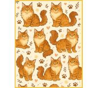 Cute Maine Coon Cat Notebook/Diary/Journal: (8.5 x 11 Inches) (120 Pages)