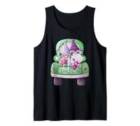 Cute Mardi Gras Truck for Women with Funny Carnival Gnomes Canotta