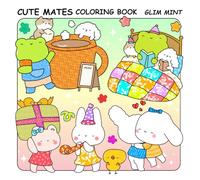 Cute Mates Coloring Book: for Adults and Teens Featuring Cozy and Easy Adorable Animal Characters. Bold, Simple and Large Print Designs With Thick Lines