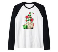 Cute Melon Fruit Lover for GNOME Lover Watermelon GNOME Maglia con Maniche Raglan