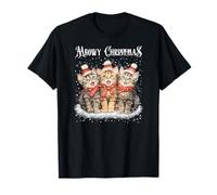 Cute Meowy Christmas Adorable Kittens Pajama GAT Lovers Maglietta