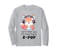 Cute Merch Fox Non riesce a sentirti, STO ascoltando KPOP Maglia a Manica