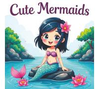 Cute Mermaids: 33 cute anime style designs for girls or boys. Single sided images for no bleed. Great gift idea for Christmas.