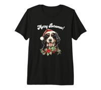 Cute Merry Bernmas Christmas Bernedoodle Dog Lover Maglietta Premium