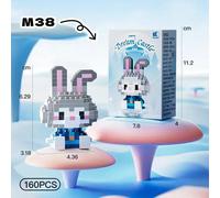 Cute Mini Cartoon Figurine Building Block Toy Assembly, Micro Particle Building