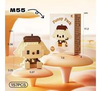 Cute Mini Cartoon Figurine Building Block Toy Assembly, Micro Particle Building