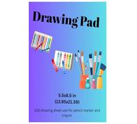 Cute Mini Drawing Book for kids size 5.5x8.5: 100 sheet use for Pencils, markers, and crayons