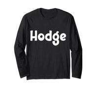 Cute Modern, Comic-Style White Font: First Name Hodge Maglia a Manica