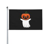 Cute Mon-Ster Pumpkin Bandiera Da Giardino Con 2 Occhielli Flag Robuste Bandiere Per Prato Decorazione Esterno 90X150Cm