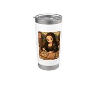 Cute Mona Lisa Scrapbooking Lover Gift Bicchiere termico in acciaio inox doppia parete