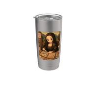 Cute Mona Lisa Scrapbooking Lover Gift Bicchiere termico in acciaio inox doppia parete