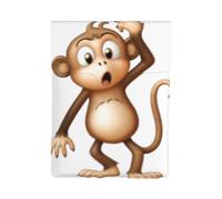 Cute Monkey 1 - Custodia in pelle per computer portatile, elegante custodia per MacBook da 13 pollici con design a stampa completa per modelli 2018 e più recenti