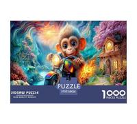 Cute Monkey 1000 Pezzi Puzzle Classici Per Adulti E Bambini A Partire Da 12 Anni Giochi Del Cervello Perfetto Per Appassionati Di Esperti - Regalo Per Amore E Amico 38x26cm/1000pcs