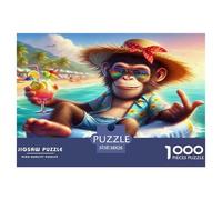 Cute Monkey 1000 Pezzi Puzzle Classici Per Adulti E Bambini A Partire Da 12 Anni Giochi Educativi Giocattoli Perfetto Per Appassionati Di Esperti - Decorazione Della Casa 38x26cm/1000pcs