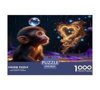 Cute Monkey 1000 Pezzi Puzzle Classici Per Adulti E Bambini A Partire Da 12 Anni Giochi Educativi Giocattoli Sfida Impossibile - Decorazione Della Casa 38x26cm/1000pcs