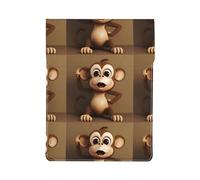 Cute Monkey - Custodia per computer portatile, in pelle di alta qualità, elegante custodia per MacBook da 13 pollici con design a stampa completa per modelli 2018 e più recenti