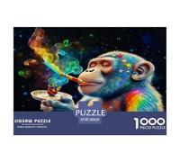 Cute Monkey Jigsaw Puzzle,1000 Pezzi Classici, Per Adulti E Bambini Da 14 Anni E Più Giochi Educativi Giocattoli Sfida Impossibile - Regalo Per Amore E Amico 38x26cm/1000pcs