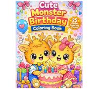 Cute Monster Birthday Coloring Book