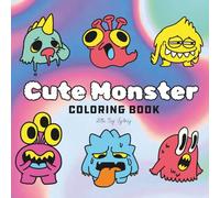 Cute Monster: Coloring Book for Adults and Kids, Simple and Big Designs for Relaxation and Mindfulness (Bold & Easy Coloring)