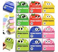 Cute Monster Memo Notes,Transparent Pull-Out Sticky Note，12pcs