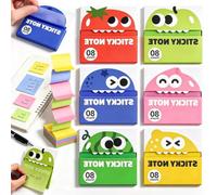 Cute Monster Memo Notes,Transparent Pull-Out Sticky Notes，6pcs