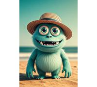 Cute Monster Notebook: Paperback, 100 lined pages