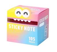 Cute Monster Pattern Sticky Note 105 Sheets/Roll, Creative Multi Purpose Sticky Note, Notepads Stationery, Small to Do List, Office School Tab Supplies (1 color B)