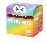 Cute Monster Pattern Sticky Note 105 Sheets/Roll, Creative Multi Purpose Sticky Note, Notepads Stationery, Small to Do List, Office School Tab Supplies (1 color H)
