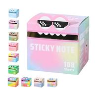 Cute Monster Pattern Sticky Note, 105pcs/Box Funny Pastel Animal It Notes, Self Adhesive Cartoon Notes Memo Pads, Notepads Stationery, Small to Do List, Office School Tab Supplies (C)