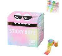 Cute Monster Pattern Sticky Note,105pcs/Box Funny Pastel Animal Notes,Creative Multi Purpose Self Adhesive Cartoon Sticky Note,Back To School Gift for Teachers & Students (F)