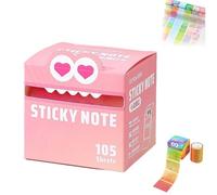 Cute Monster Pattern Sticky Note,105pcs/Box Funny Pastel Animal Notes,Creative Multi Purpose Self Adhesive Cartoon Sticky Note,Back To School Gift for Teachers & Students (G)